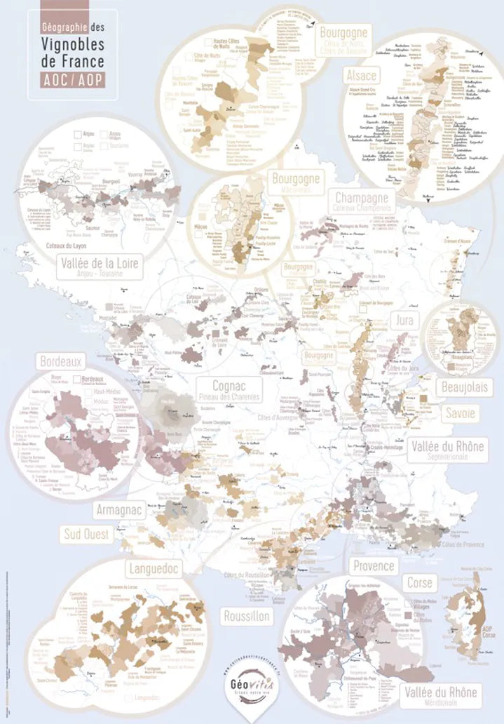 Carte des vins France - version Élégante