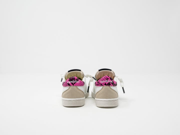 VEGAN BASKET BAMBITOS SURF FUSCIA PYTHON