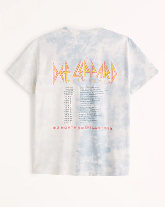 T-shirt décontracté Def Leppard inspiré des années 90